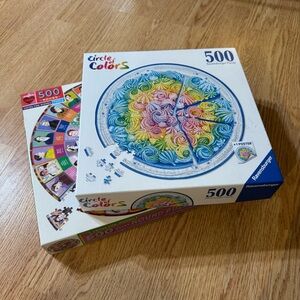 Ravensburger Circle of Colors Rainbow cake & Eboo Votes for Women puzzle